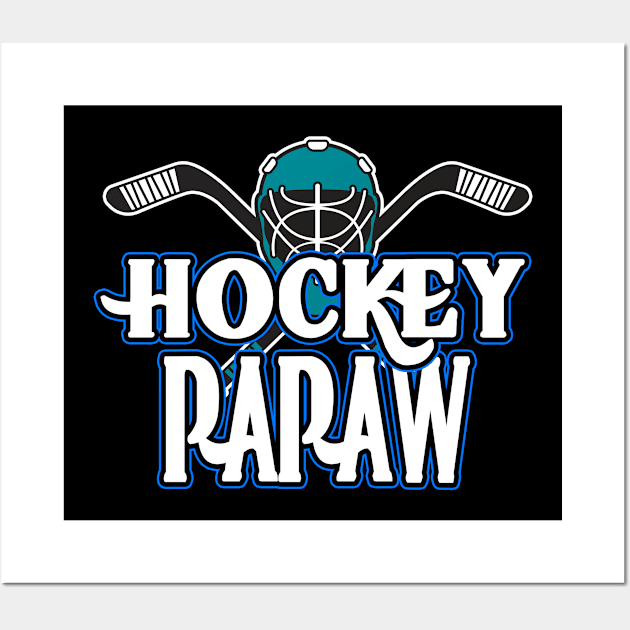 Hockey Dad Kids Hockey Father League Championship T Shirt - PAPAW Wall Art by finchandrewf